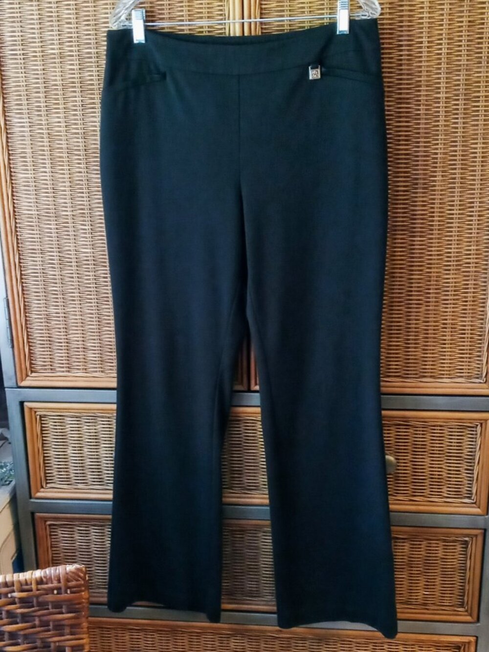 New York & Co. 7th Ave Suiting Collection Black Bootcut Pants Women's Sz L NICE! - Picture 4 of 16